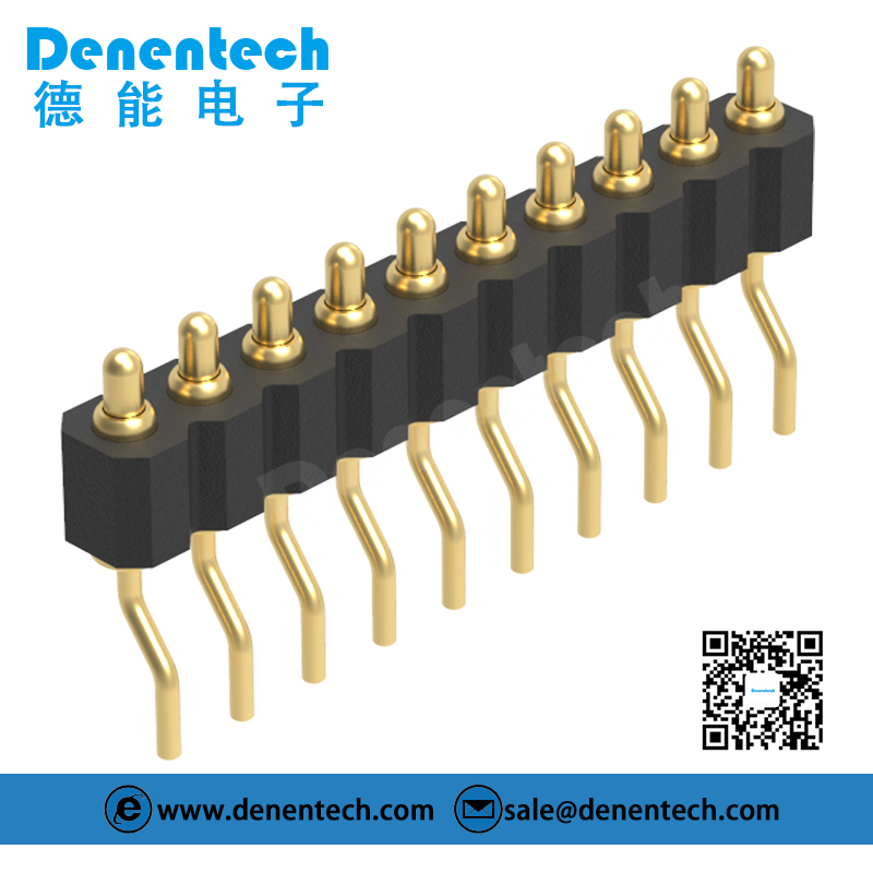 Denentech factory sales 2.0MM  H2.5MM single row male right angle SMT pogo pin
